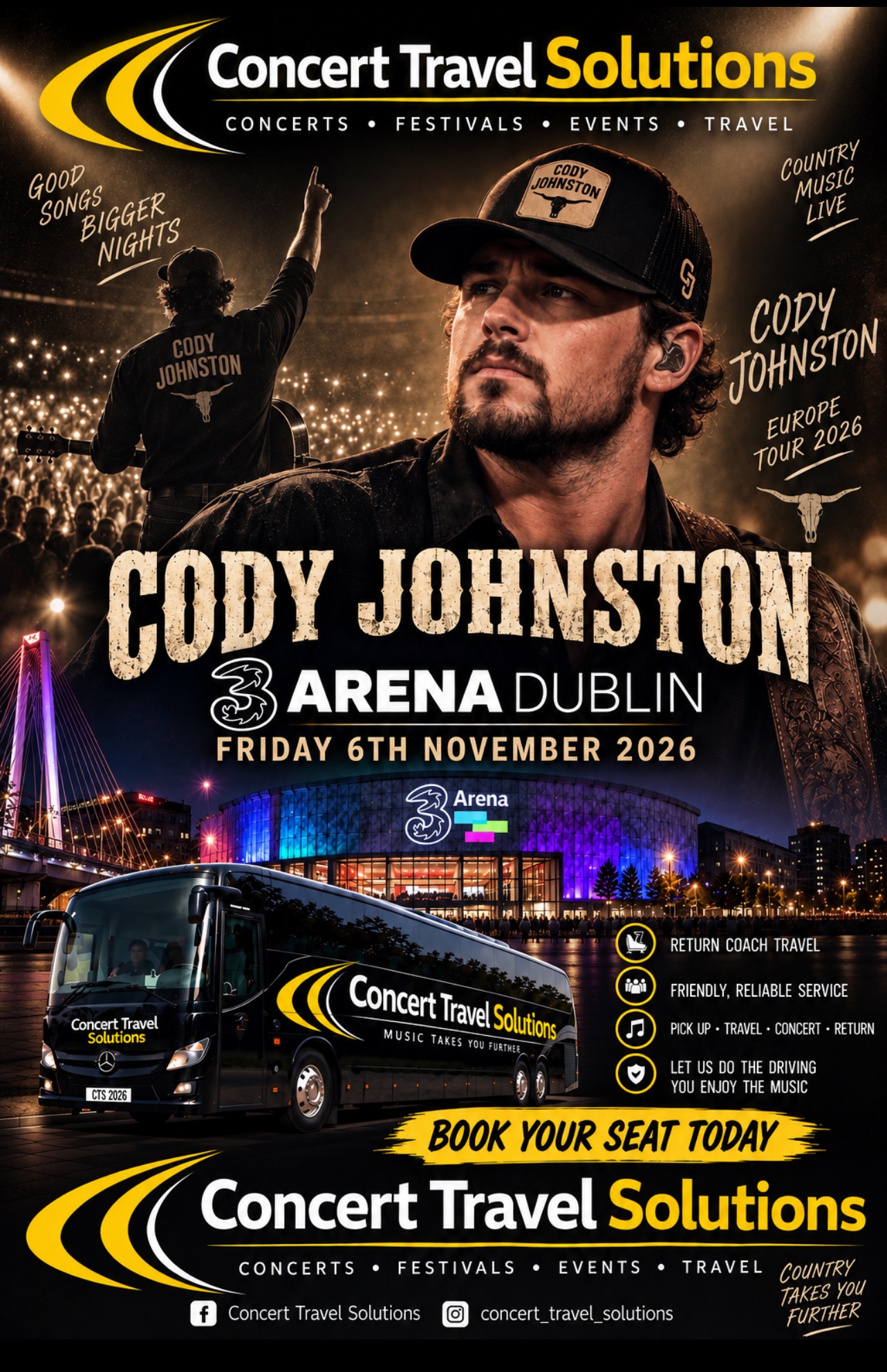 Cody Johnston - 3 Arena Dublin - Friday 6th November